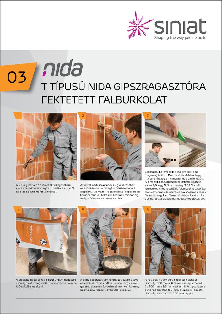 Nida Fix ragasztógipsszel ragasztott gipszkarton(szárazvakolat)